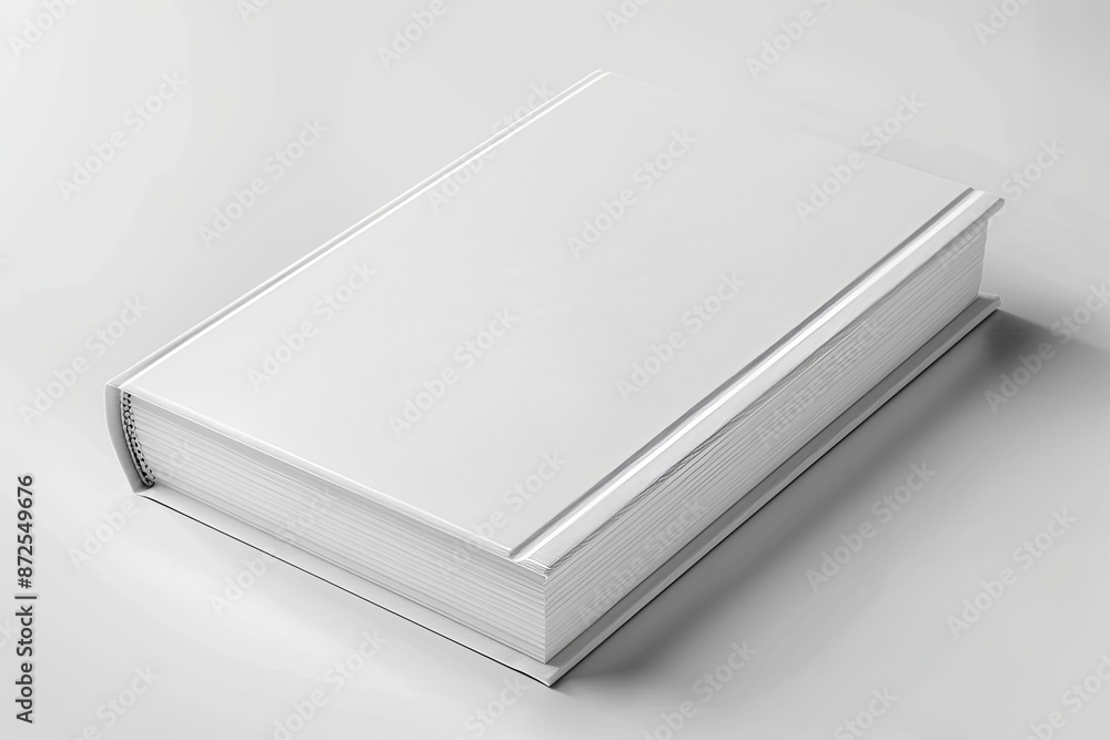 White book cover mockup on isolated white background created with generative AI White book cover mockup on isolated white background created with generative AI