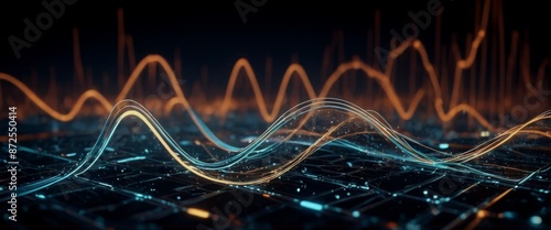 Wallpaper Mural Dynamic business growth comprehensive composition fractal patter Torontodigital.ca