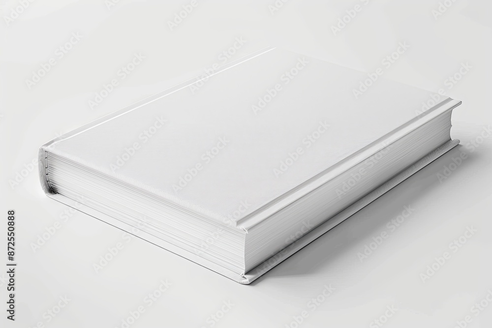 White book cover mockup on isolated white background created with generative AI White book cover mockup on isolated white background created with generative AI