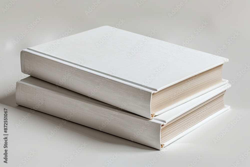 White book cover mockup on isolated white background created with generative AI White book cover mockup on isolated white background created with generative AI