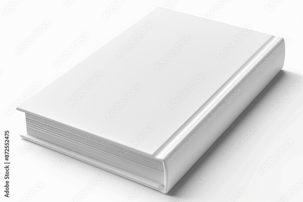 White book cover mockup on isolated white background created with generative AI White book cover mockup on isolated white background created with generative AI