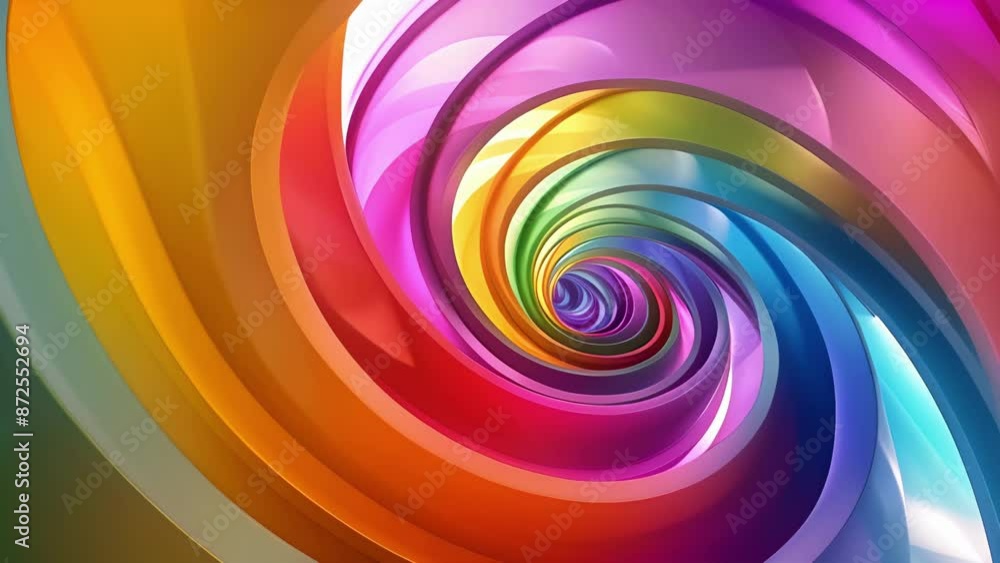 A rainbow of bold rings overlapping in a striking abstract design. A rainbow of bold rings overlapping in a striking abstract design.