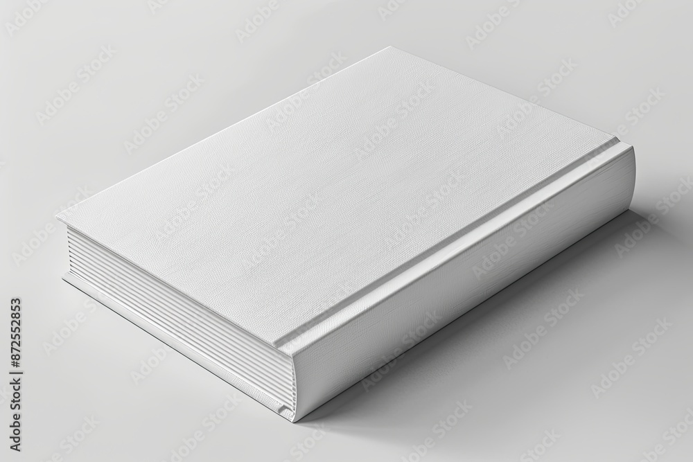 White book cover mockup on isolated white background created with generative AI White book cover mockup on isolated white background created with generative AI