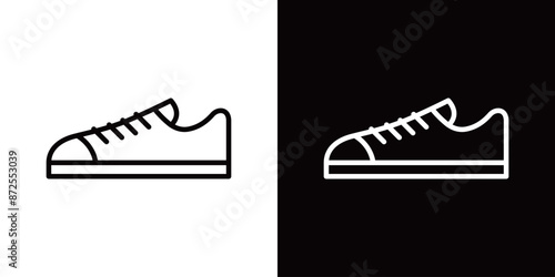 シンプルなスニーカーのラインアイコン