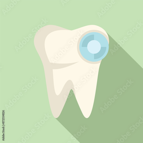 Illustration showing a tooth implant, representing modern dentistry technology for dental care