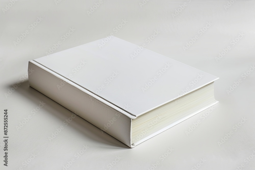 White book cover mockup on isolated white background created with generative AI White book cover mockup on isolated white background created with generative AI