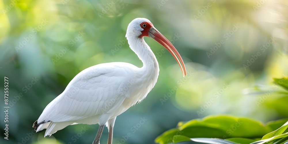 White Ibis (Eudocimus albus) Native to Tropical and Subtropical Regions of the Americas. Concept Birds, Wildlife, Tropical Regions, Americas, White Ibis White Ibis (Eudocimus albus) Native to Tropical and Subtropical Regions of the Americas. Concept Birds, Wildlife, Tropical Regions, Americas, White Ibis