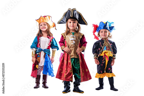 Three Kids Dressed Up As Pirates