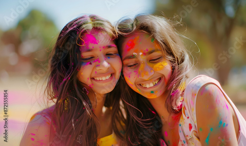 holi day people celebrate holi festival with color powder © Ilham