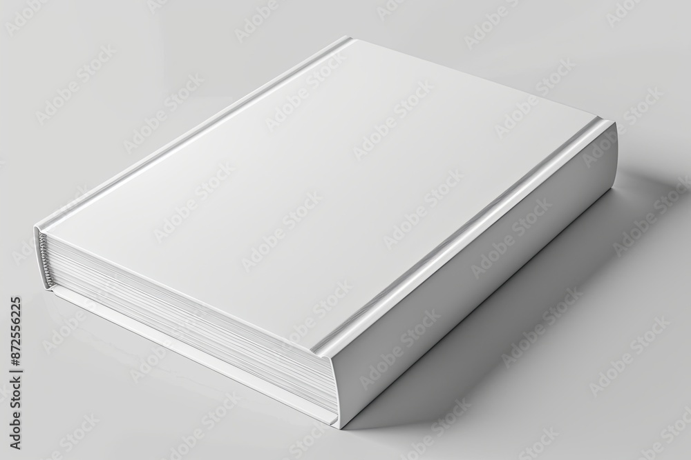White book cover mockup on isolated white background created with generative AI White book cover mockup on isolated white background created with generative AI