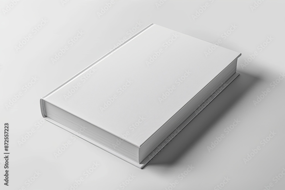 White book cover mockup on isolated white background created with generative AI White book cover mockup on isolated white background created with generative AI