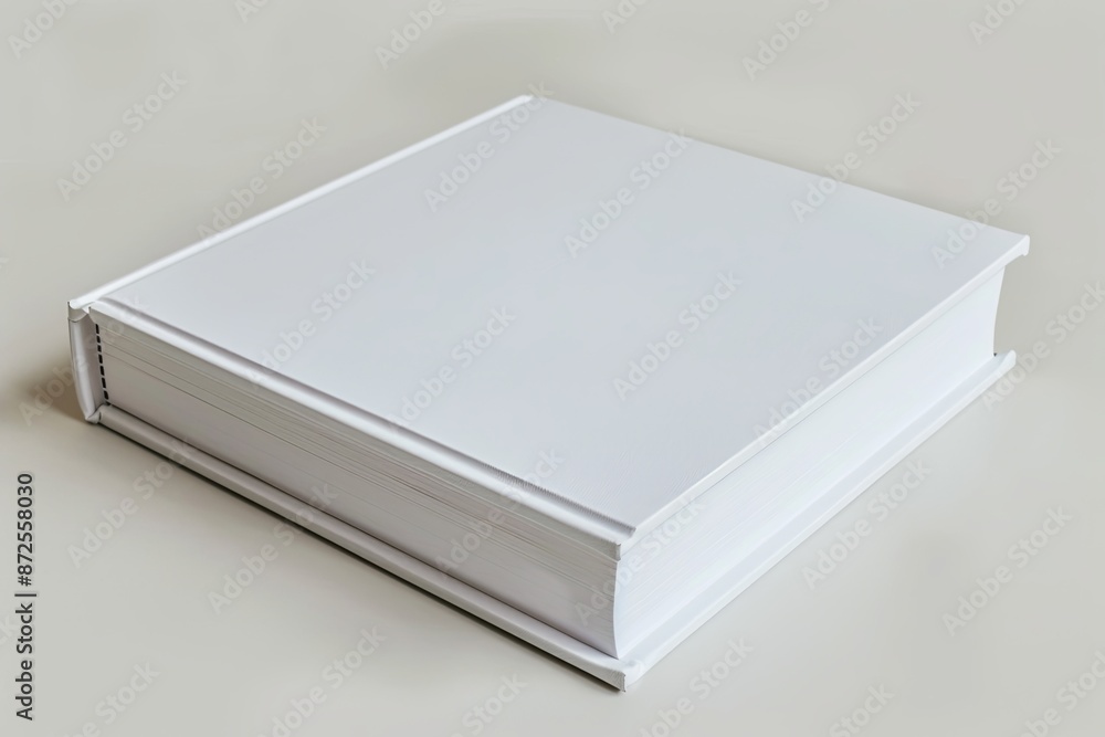 White book cover mockup on isolated white background created with generative AI White book cover mockup on isolated white background created with generative AI