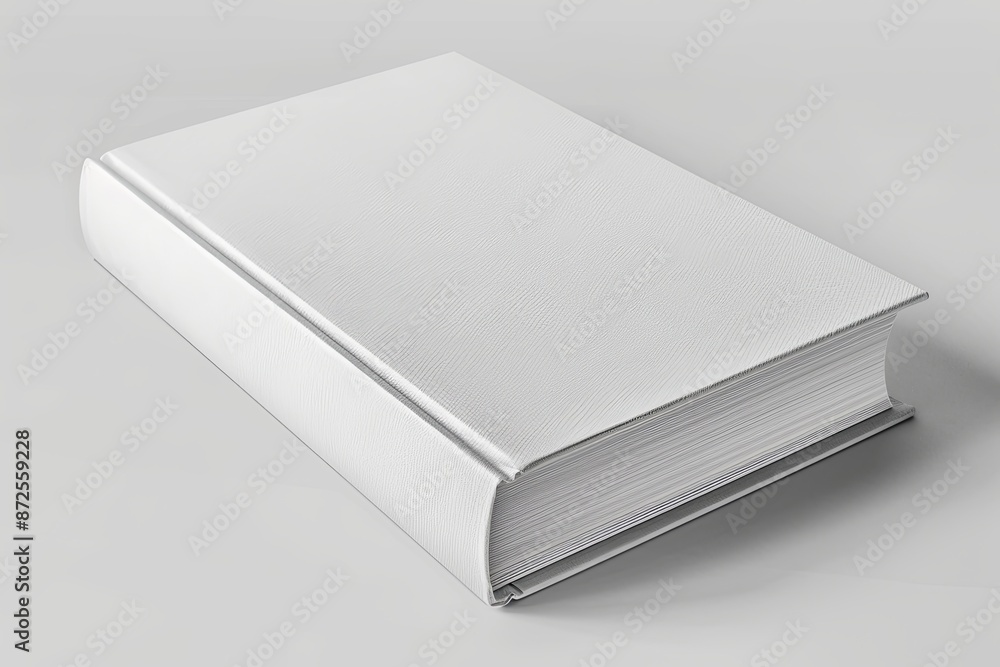 White book cover mockup on isolated white background created with generative AI White book cover mockup on isolated white background created with generative AI
