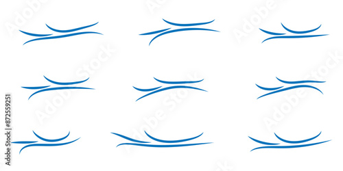 Wind blow line vector. Wind icon set for web, banner, web design, graphic design, website. 