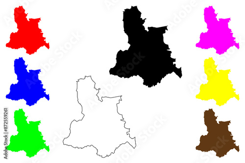 London Borough of Lewisham (United Kingdom of Great Britain and Northern Ireland, Ceremonial county and region Greater London, England) map vector illustration, scribble sketch map photo