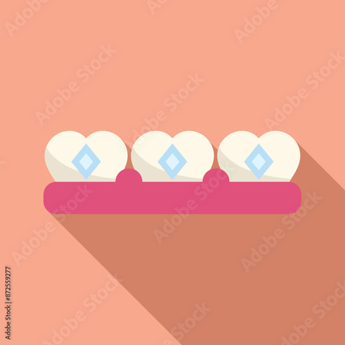Teeth undergoing orthodontic treatment with braces for a straighter, healthier smile
