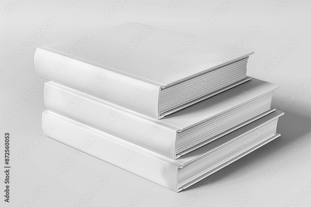 White book cover mockup on isolated white background created with generative AI White book cover mockup on isolated white background created with generative AI