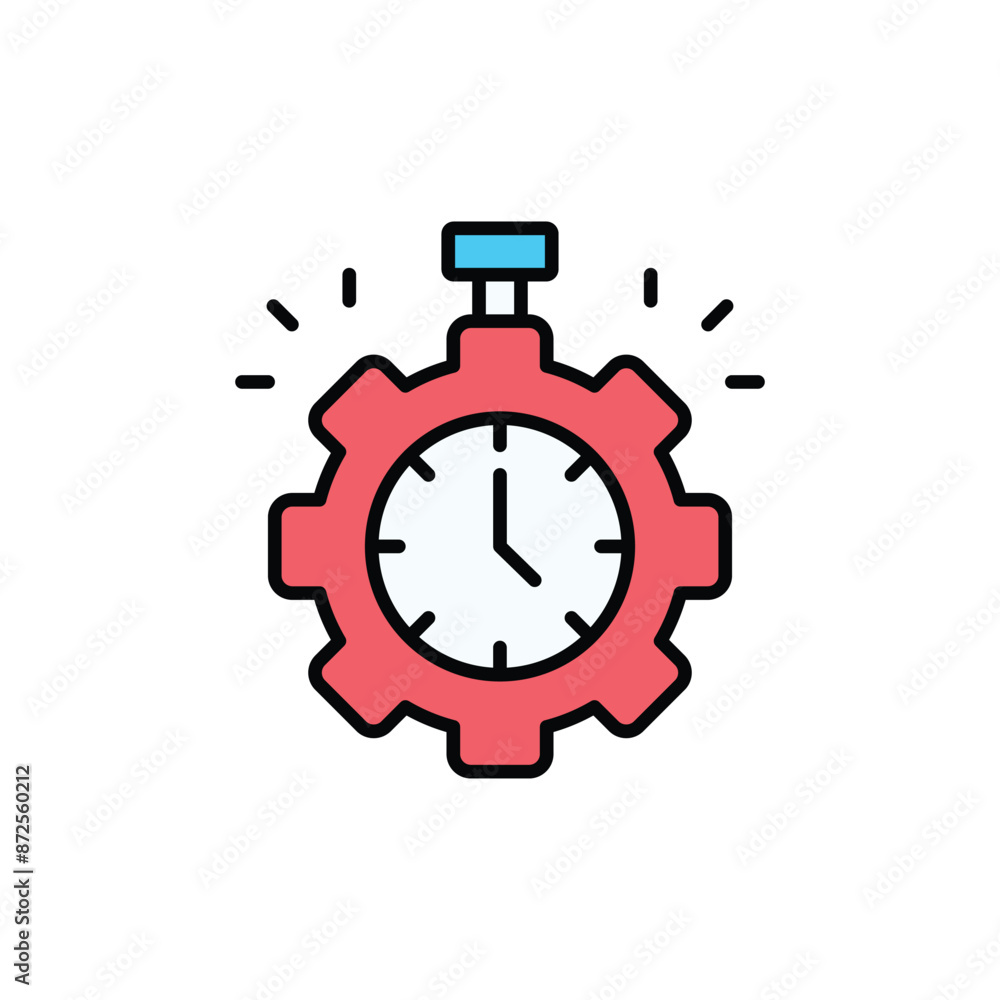 Time Management icon design with white background stock illustration Time Management icon design with white background stock illustration