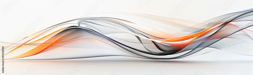 Obraz premium Abstract Colorful Waveforms on a White Background 