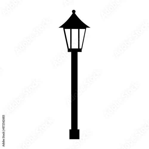 street lamp isolated on white