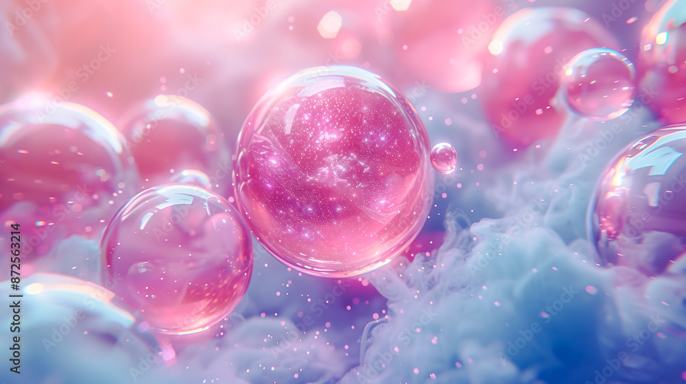 Vibrant 3D Render of Smooth Galaxy Background in Pastel Colors, Top View Sci-Fi Flat Design Vibrant 3D Render of Smooth Galaxy Background in Pastel Colors, Top View Sci-Fi Flat Design