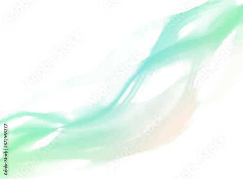 水彩風の波線とグラデーションの背景イラスト