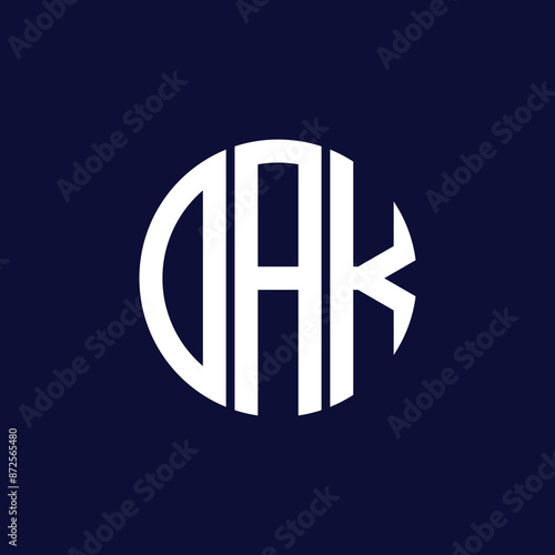 dak and oak circle logo design
