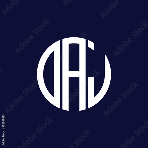 daj and oaj circle logo design