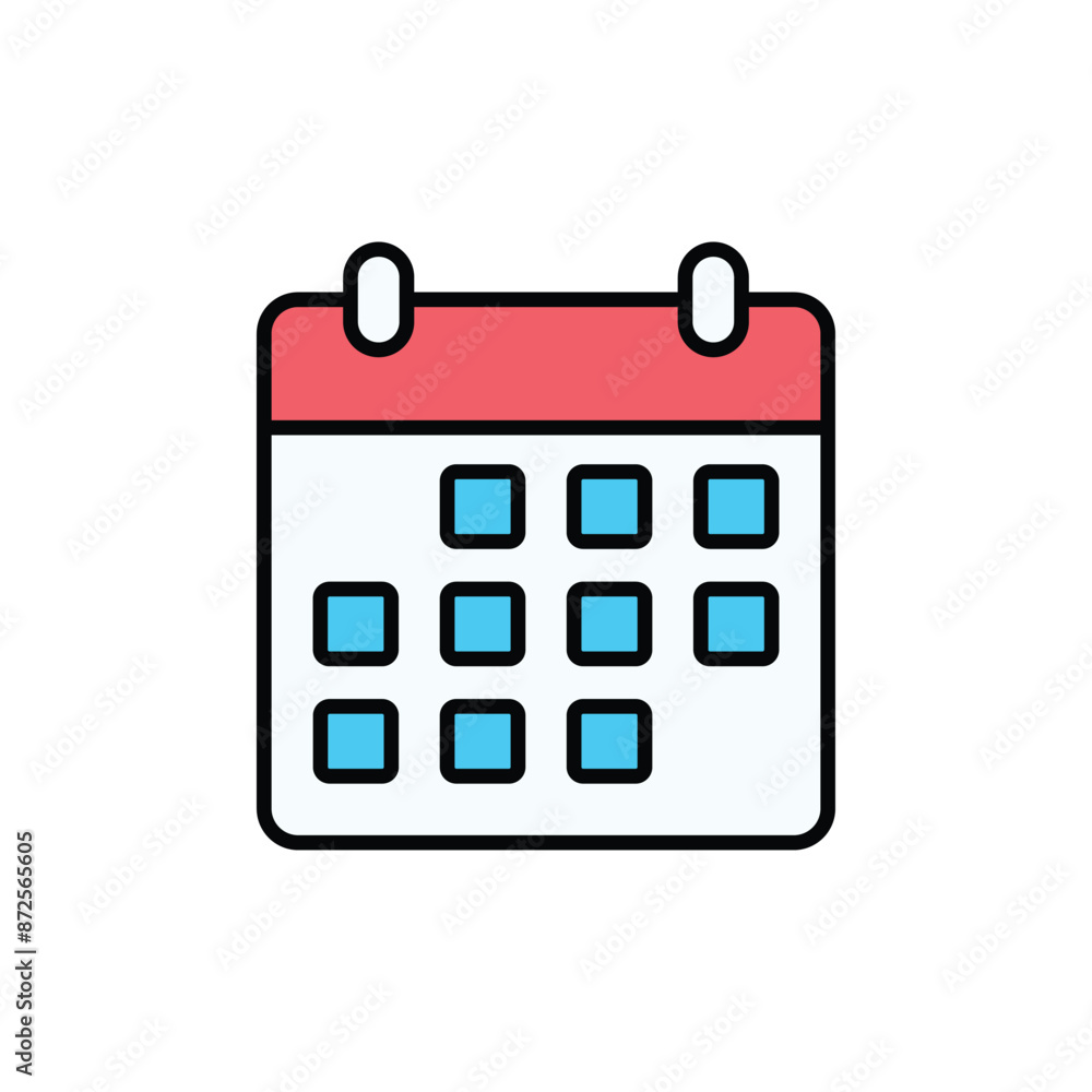 Calendar icon design with white background stock illustration Calendar icon design with white background stock illustration