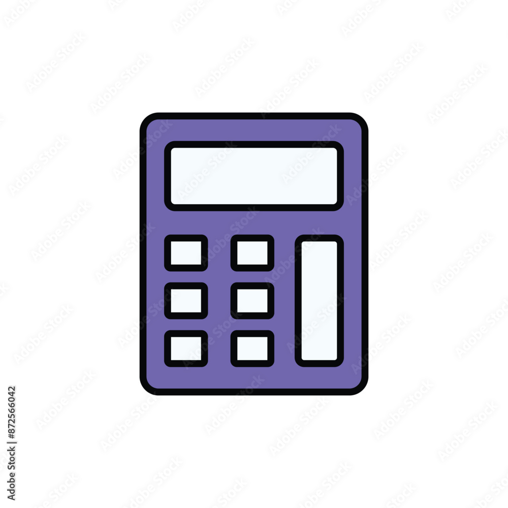 Calculator icon design with white background stock illustration Calculator icon design with white background stock illustration