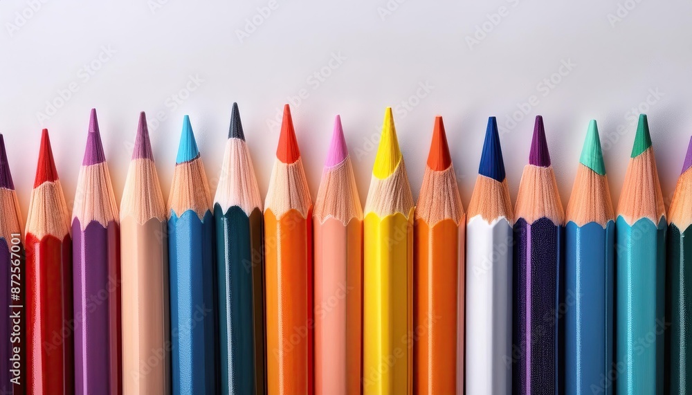 Pencils background, colorful pencils, isolated on white background, colorful pencil background Pencils background, colorful pencils, isolated on white background, colorful pencil background