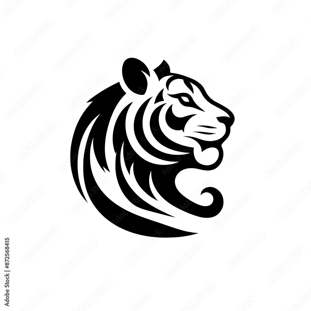 silhouette logo Tiger Artistic silhouette logo Tiger Artistic