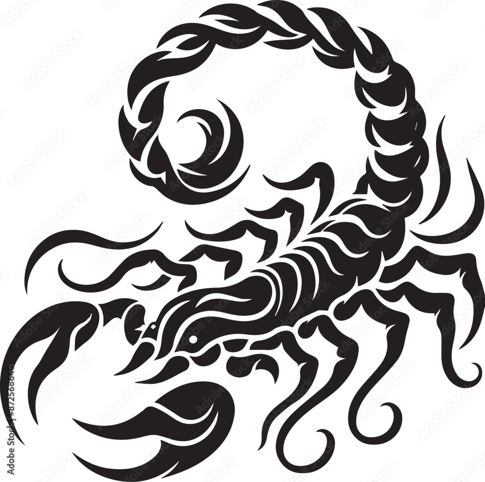 Scorpio icon silhouettes vector illustration Scorpio icon silhouettes vector illustration