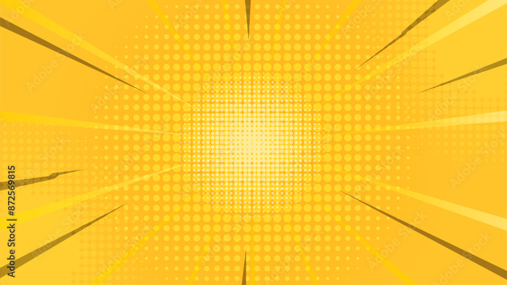 Fototapeta premium Abstrack yellow comic background 