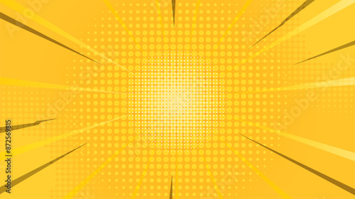 Abstrack yellow comic background 