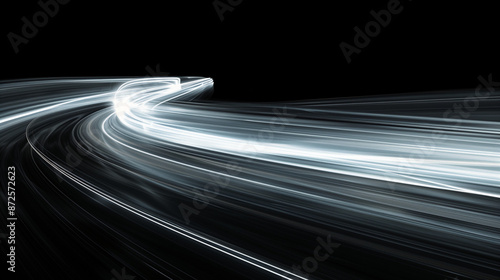 light line isolated black background
