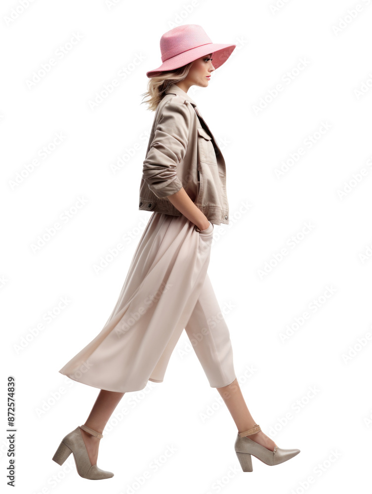 a woman walking in transparent background a woman walking in transparent background