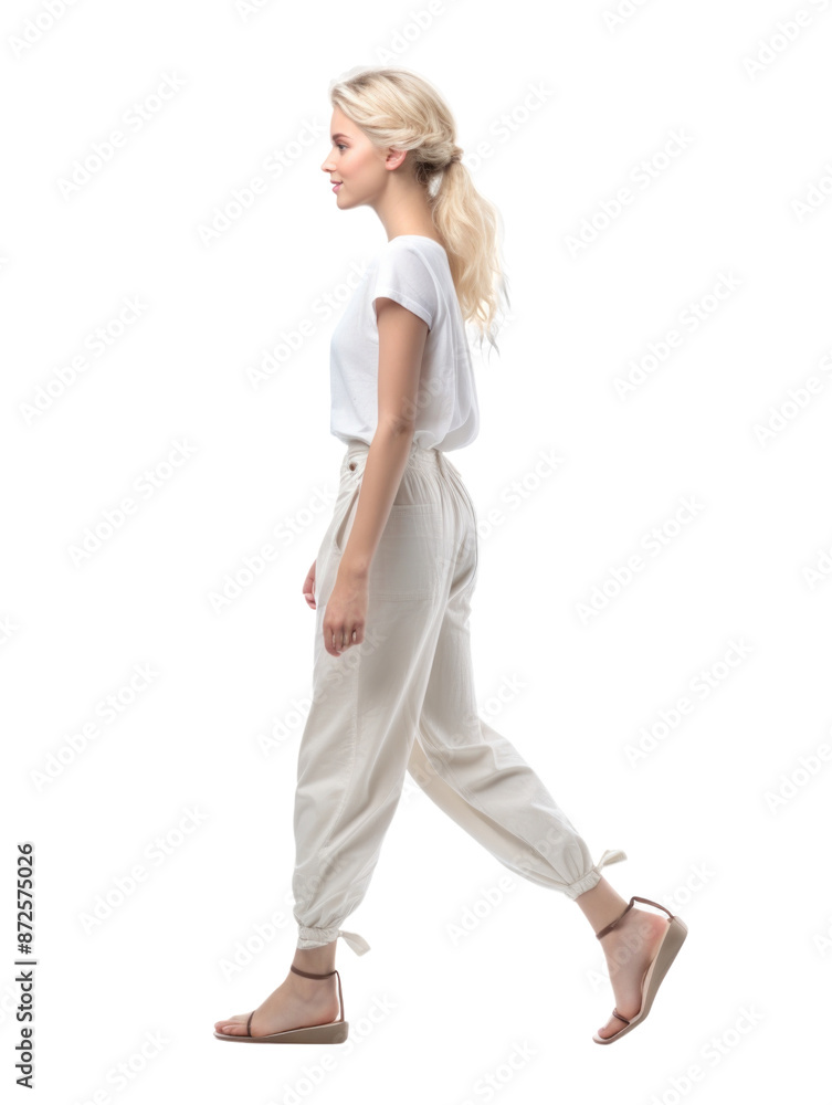 a woman walking in transparent background a woman walking in transparent background