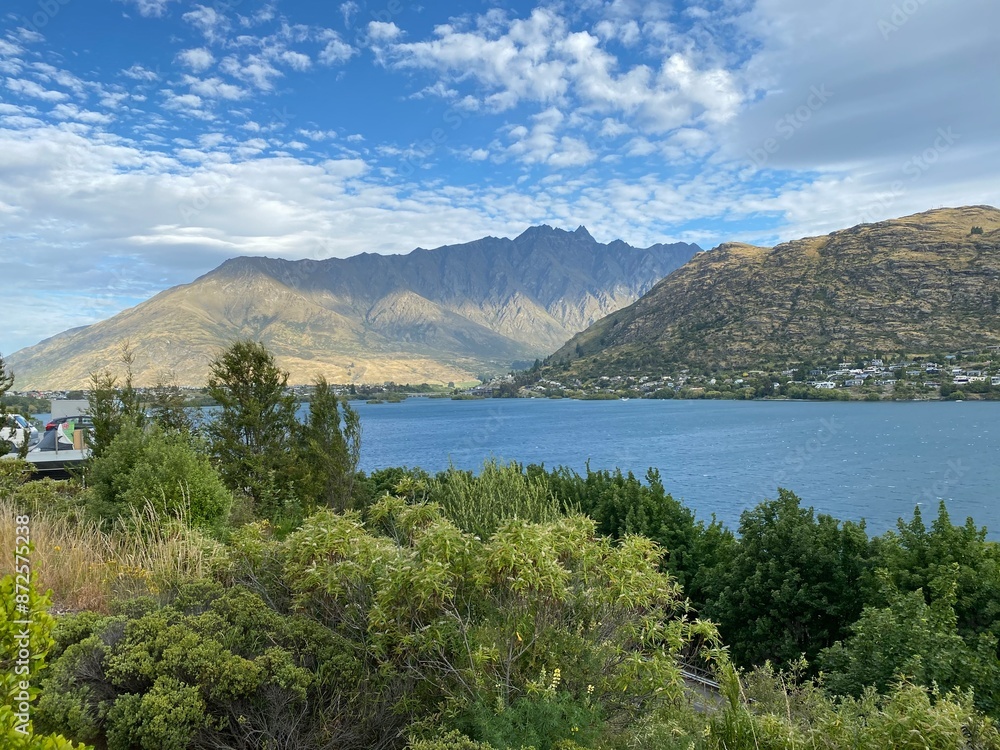 Lake Wakatipu in Frankton Beach Queenstown South Island New Zealand Photo Lake Wakatipu in Frankton Beach Queenstown South Island New Zealand Photo