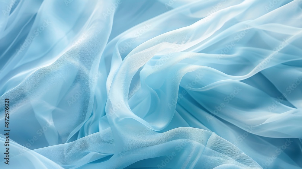 Light blue chiffon fabric texture with a soft and flowy feel Light blue chiffon fabric texture with a soft and flowy feel