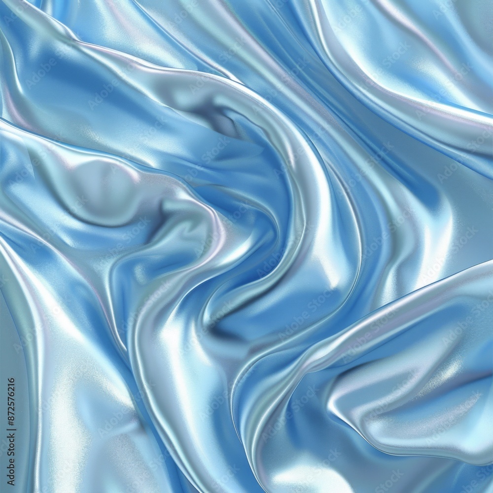 Light blue silk texture with a smooth and shiny finish Light blue silk texture with a smooth and shiny finish