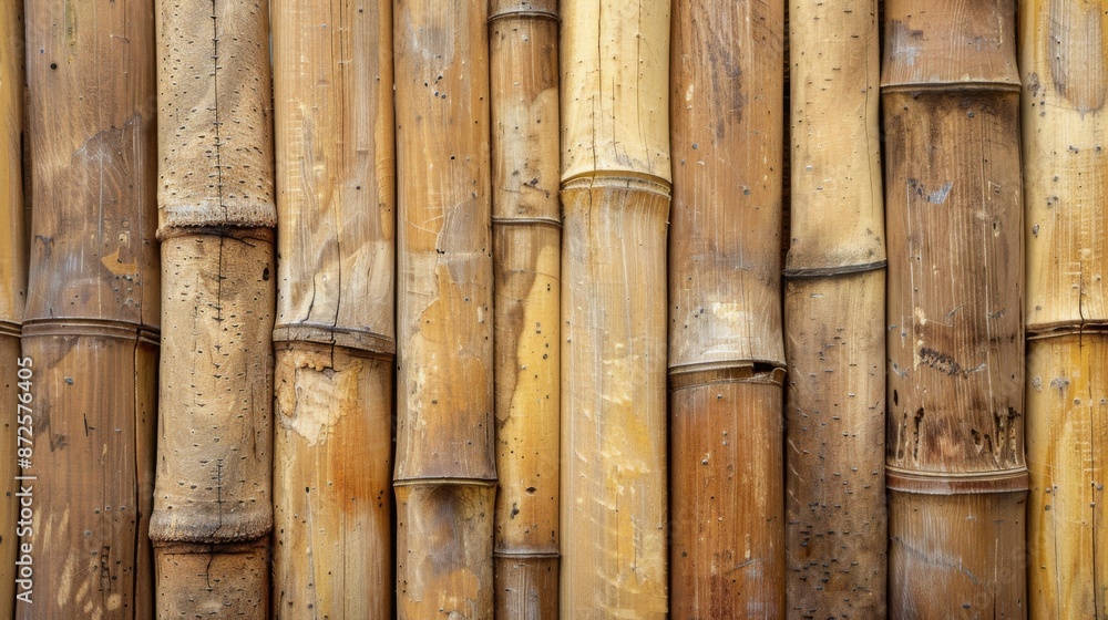 Light brown bamboo texture with visible nodes and natural variation Light brown bamboo texture with visible nodes and natural variation