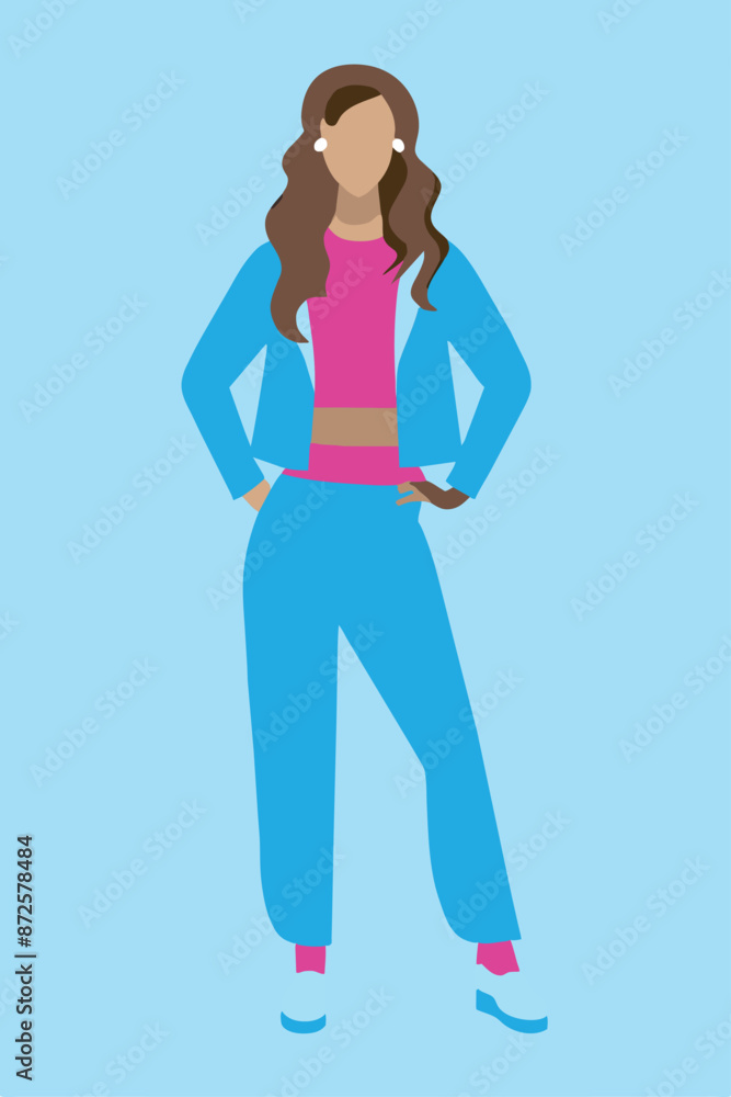 young woman model posing vector illustration young woman model posing vector illustration