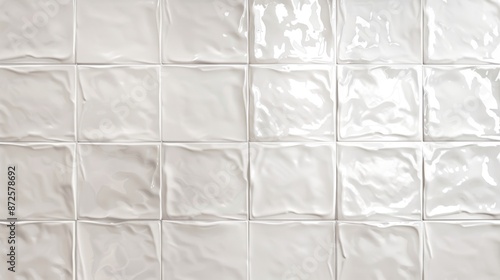 Smooth white enamel tile texture with a glossy finish