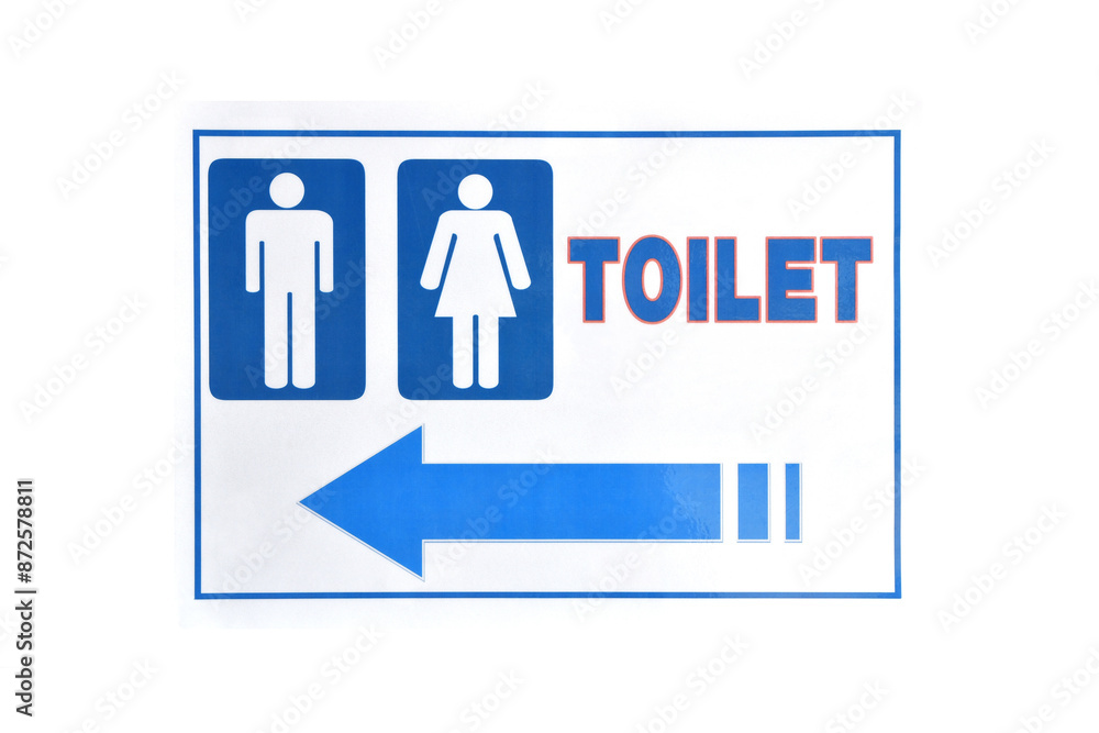 public toilet sticker sign with direction arrow isolated on transparent public toilet sticker sign with direction arrow isolated on transparent