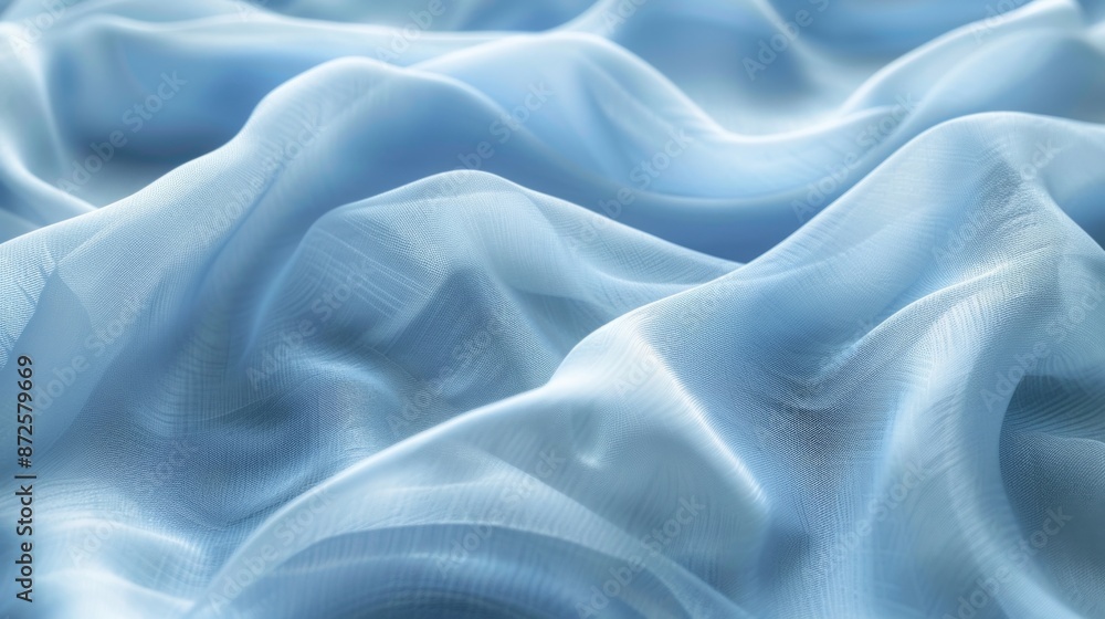 Obraz premium Soft pastel blue fabric texture with a light weave