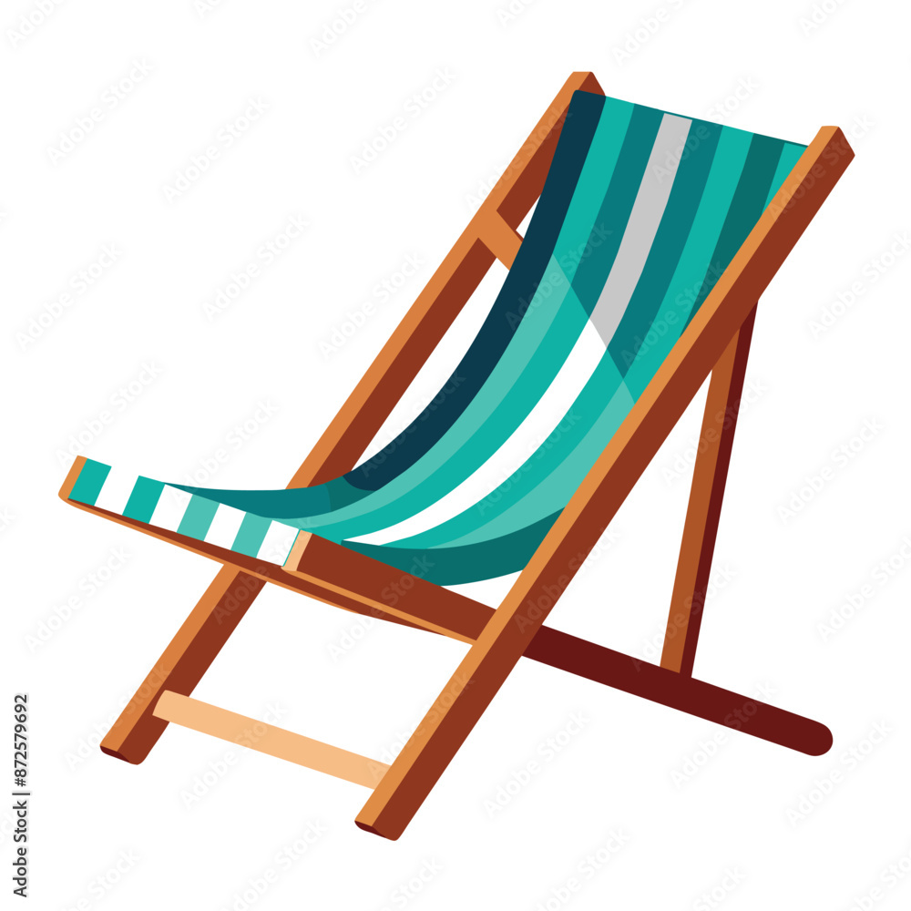 deck chair minimal design vector deck chair minimal design vector
