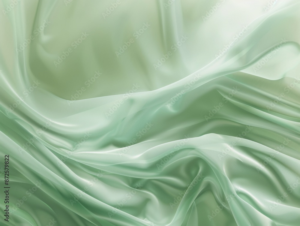 Fototapeta premium Soft pastel green texture with a smooth gradient for a calming background
