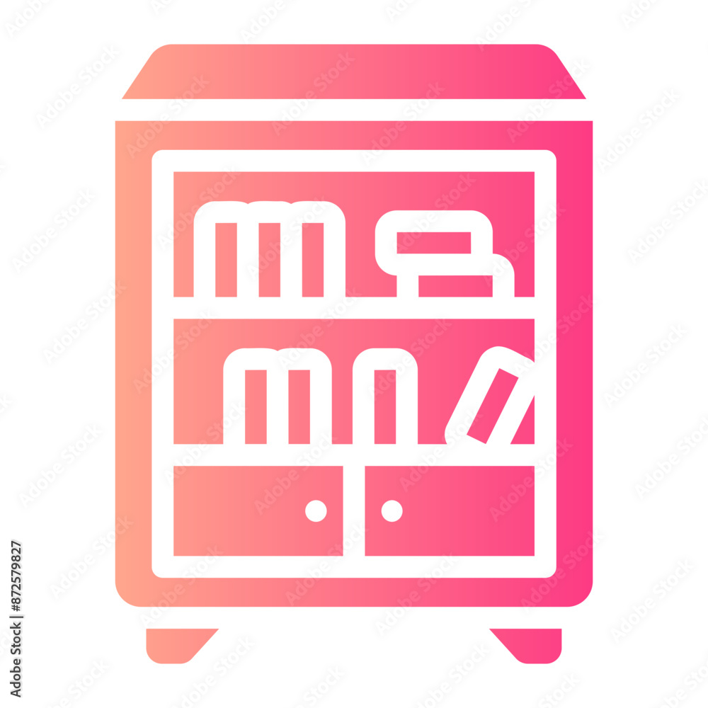 bookshelf Gradient icon bookshelf Gradient icon