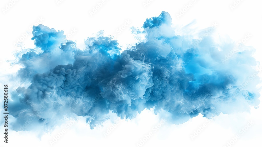A blue cloud depicted against a white background, illustrating a serene and minimalist artistic representation. A blue cloud depicted against a white background, illustrating a serene and minimalist artistic representation.